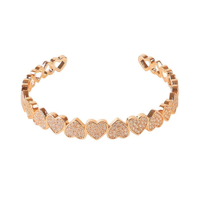 Real Gold Plated Hip Hop Love Bracelet for Men and Women