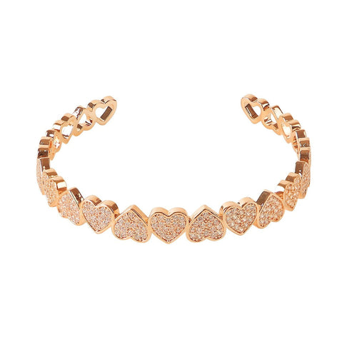 Real Gold Plated Hip Hop Love Bracelet for Men and Women
