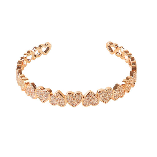 Real Gold Plated Hip Hop Love Bracelet for Men and Women