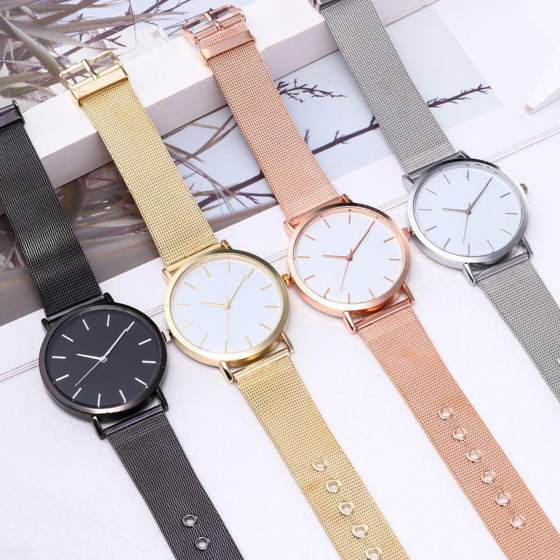 Slim Quartz Women's Watch with Steel Mesh Band
