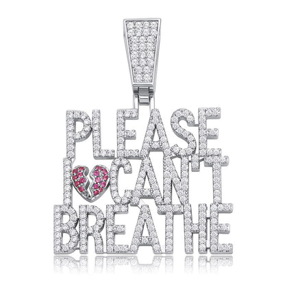 Hip Hop Letter Pendant Necklace with Zirconium Stones
