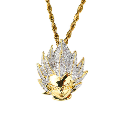Personalized Hip-Hop Necklace with Saiyan Pendants
