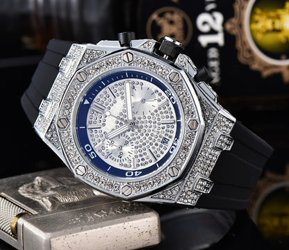 Luxury Diamond Quartz Watch with Stylish Band