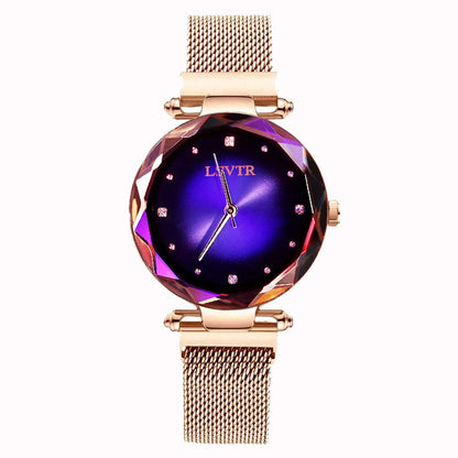 Wholesale Women's Quartz Starry Sky Watch with Magnet Band