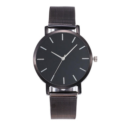 Slim Quartz Women's Watch with Steel Mesh Band