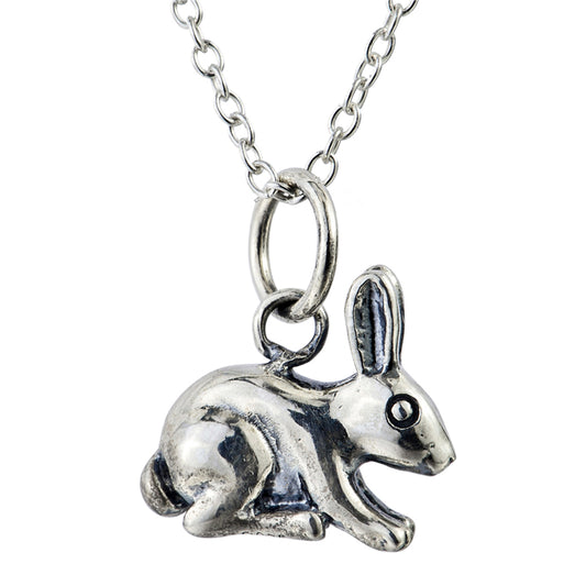 Rabbit Pendant, Women's Necklace, 925 Sterling Silver