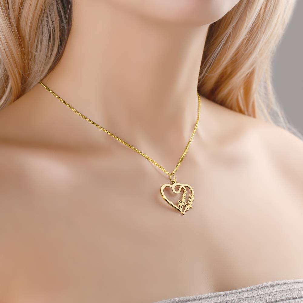 925 Silver Heart Letter Necklace