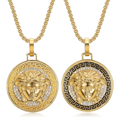 Medusa Pendant Necklace for Hip-Hop Street Style