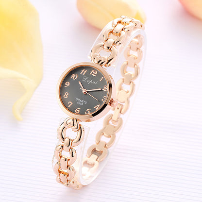 Diamond-Studded Alloy Women's Bracelet Watch