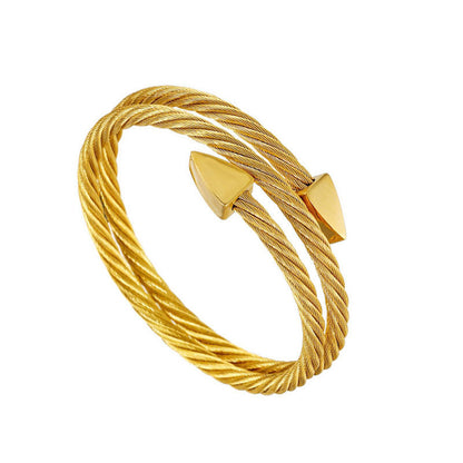 Men's Steel Wire Bracelet - Hip Hop Punk Fashion Accessory