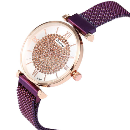 Starry Sky Milanese Strap Quartz Watch for Women