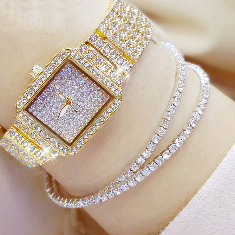 2019 Women's Crystal Quartz Watch with Stainless Steel Band