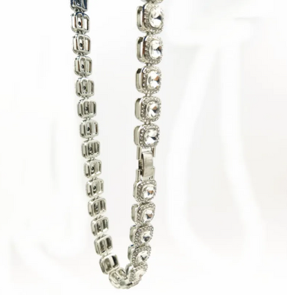 Men's Hip Hop Square Glass Cuban Chain