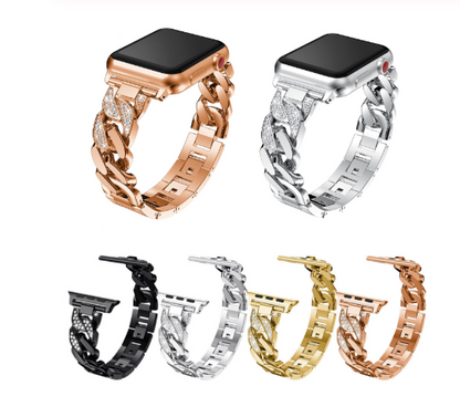 Diamond-Studded Stainless Steel Strap Compatible With Devices