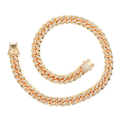 High-Quality Men's Cuban Link Chain - 12mm Hip Hop Style