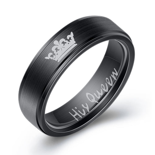 Titanium Steel His and Hers Couple Rings
