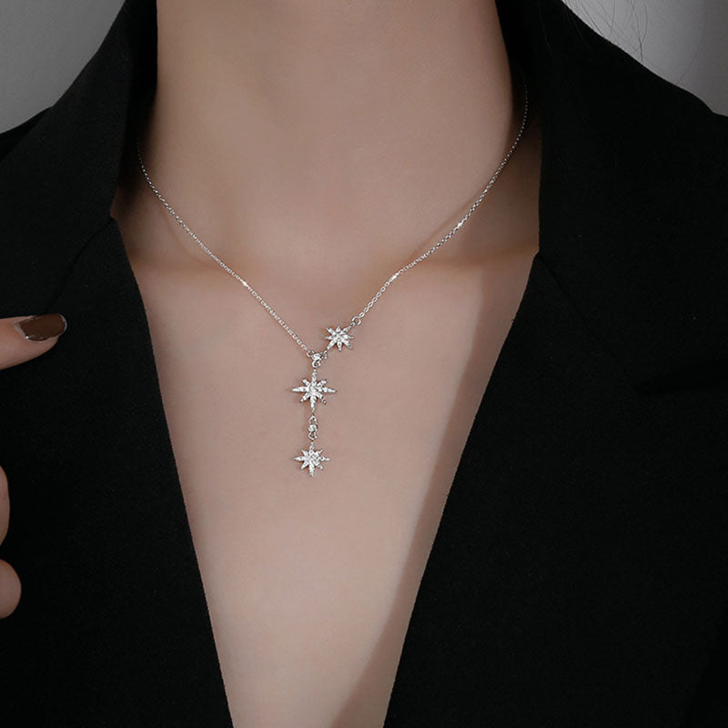 Women's 925 Sterling Silver Star Necklace - Minimalist Design