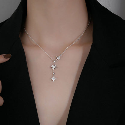 Women's 925 Sterling Silver Star Necklace - Minimalist Design