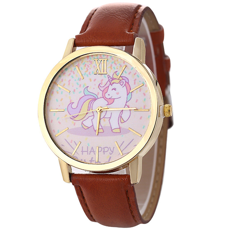 Fashionable Women's Casual Unicorn Quartz Watch