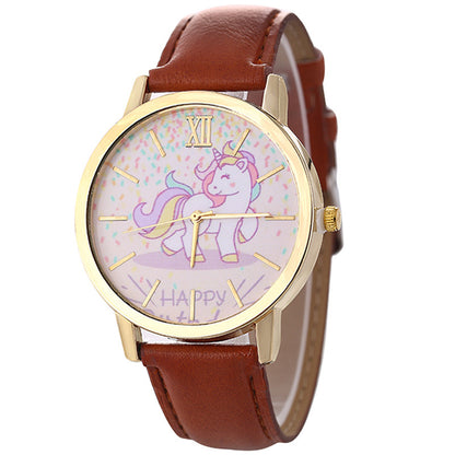 Fashionable Women's Casual Unicorn Quartz Watch