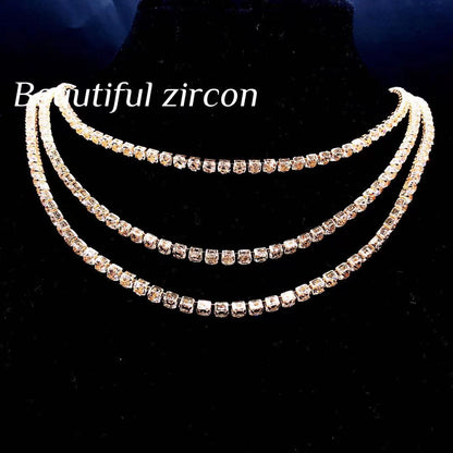 Rhinestone Hip-Hop Style Necklace for Men and Women