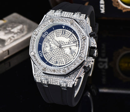 Luxury Diamond Quartz Watch with Stylish Band