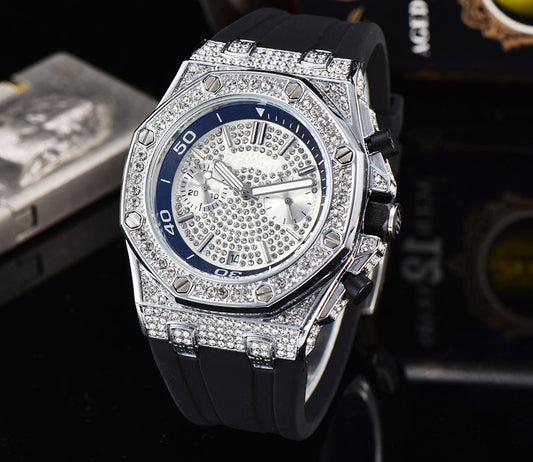 Luxury Diamond Quartz Watch with Stylish Band