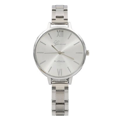 12-Crystal Steel Band Women's Fashion Quartz Watch