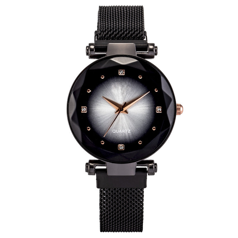 Wholesale Women's Quartz Starry Sky Watch with Magnet Band