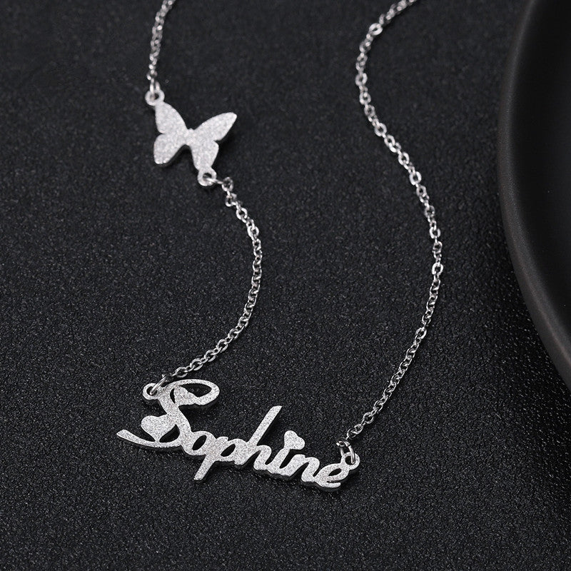 Custom Stainless Steel Name Pendant Necklace for Women