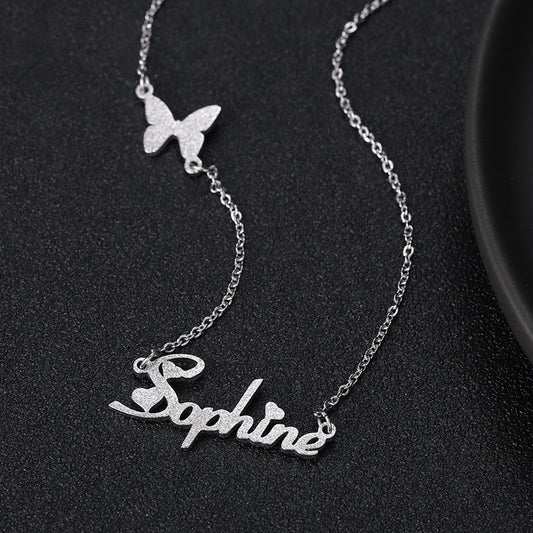 Custom Stainless Steel Name Pendant Necklace for Women