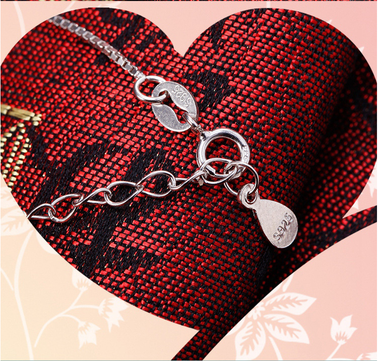 Genuine 925 Sterling Silver Women's Fashion Necklace