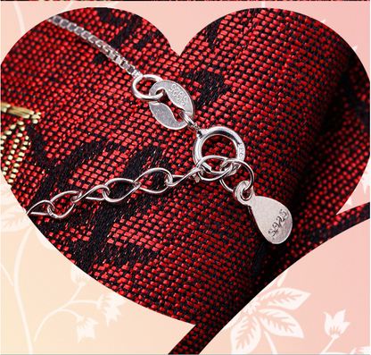 Genuine 925 Sterling Silver Women's Fashion Necklace