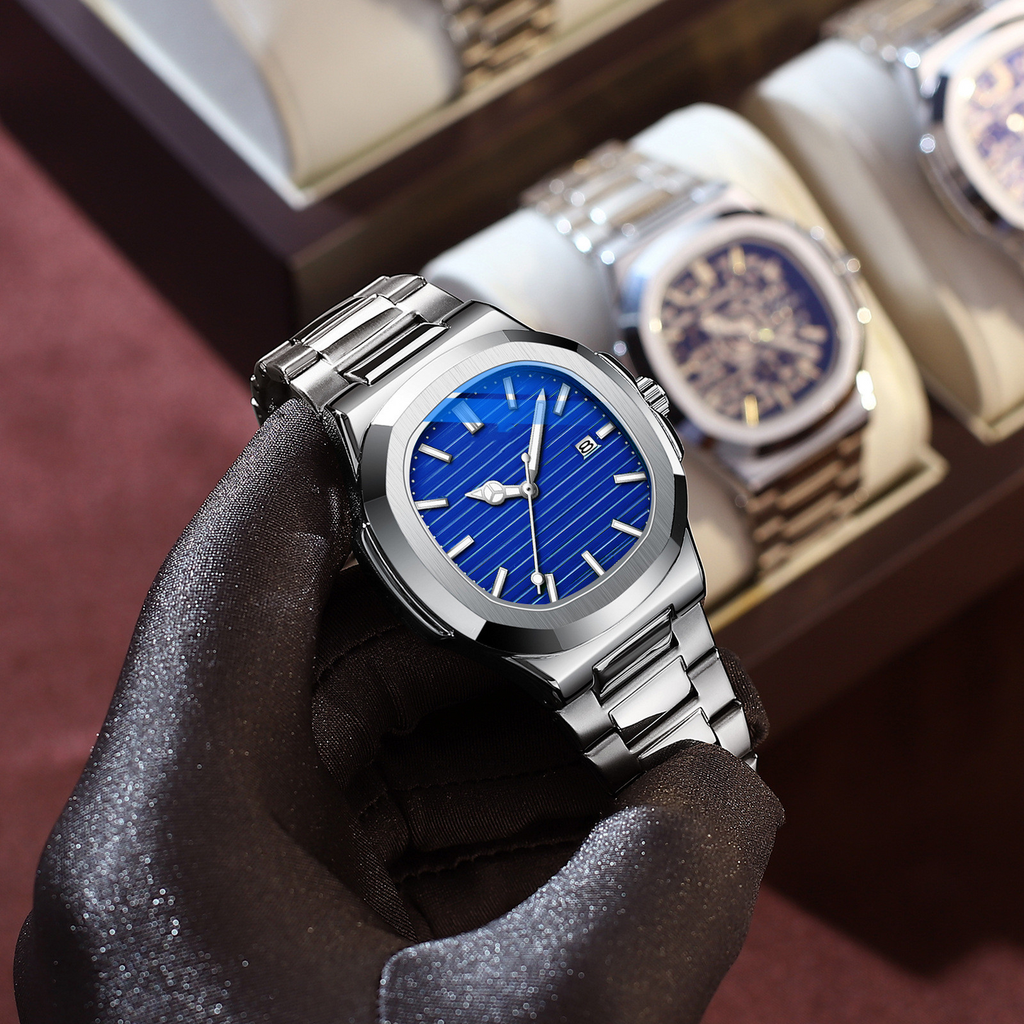 Men's Luminous Steel Strap Waterproof Watch