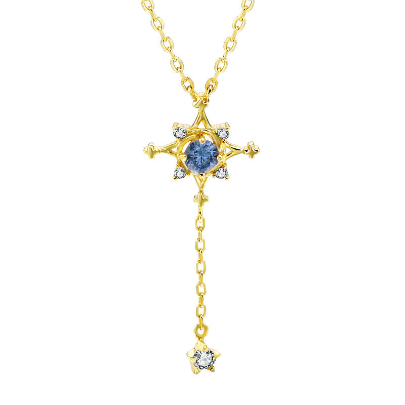 Japanese Style 925 Silver 14K Gold Plated Pendant Necklace