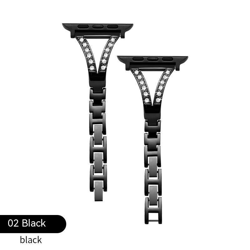 Metal Diamond Stainless Steel Watch Strap