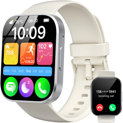 OUKITEL Smart Watch(Answer/Make Call) 1.91" HD Smartwatches for Men Women Fitness Tracker with Heart Rate Sleep SpO2 Monitor IP68 Waterproof 100+Sport Mode Fitness Watch for Android iOS