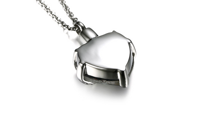 Heart-Shaped Birthstone Sealed Ashes Necklace
