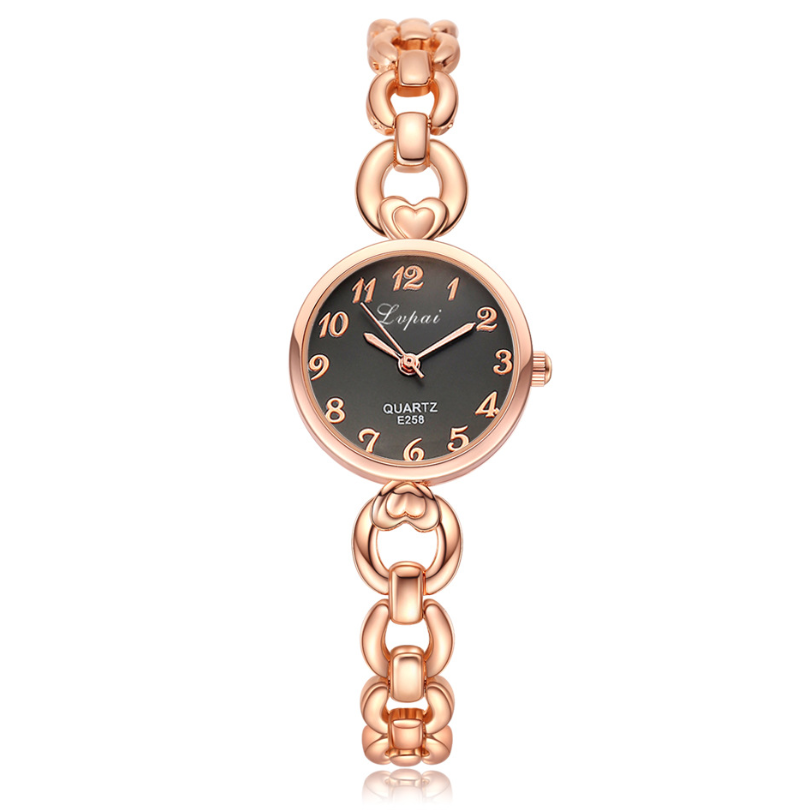 Diamond-Studded Alloy Women's Bracelet Watch
