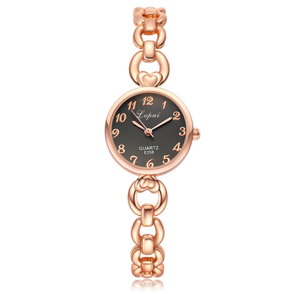 Diamond-Studded Alloy Women's Bracelet Watch