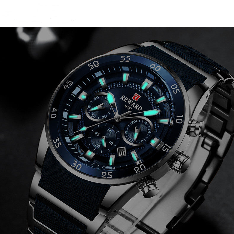 Luminous Waterproof Steel Men's Sports Watch