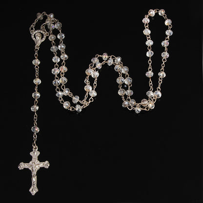 Crystal Cross Bead Necklace