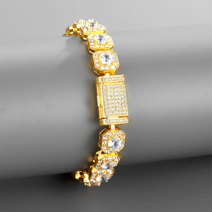 Square Zircon Rock Candy Clavicle Chain Necklace