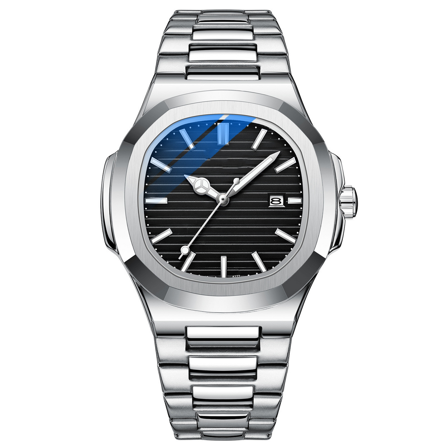 Men's Luminous Steel Strap Waterproof Watch