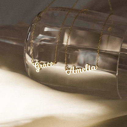 Custom Stainless Steel Name Necklace with Pendant