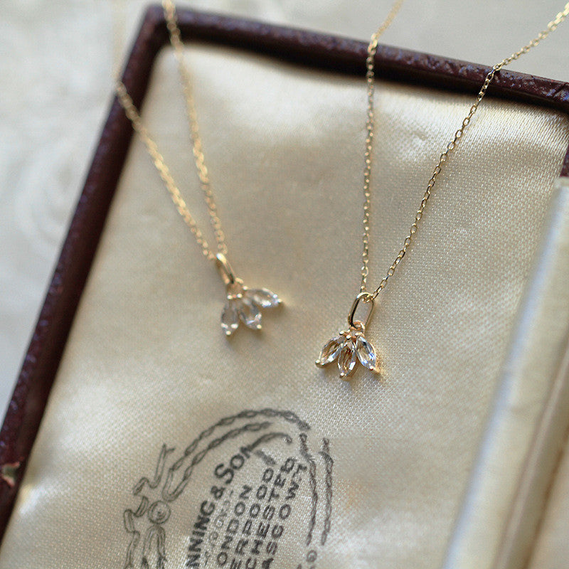 S925 Silver Plated 14K Gold French Minimalist Necklace