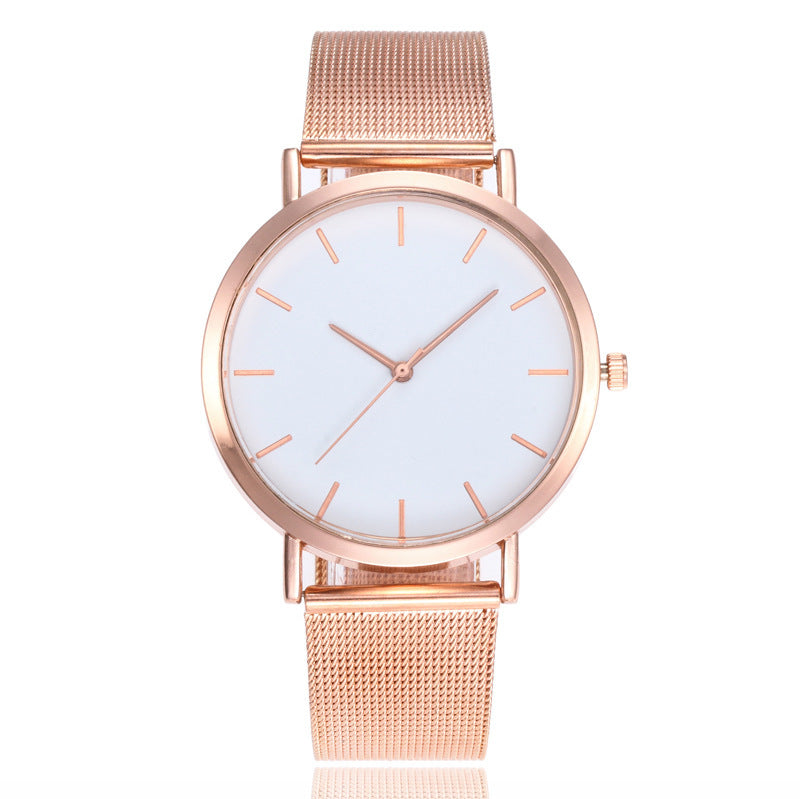 Fashionable Women's Quartz Watch with Alloy Mesh Band