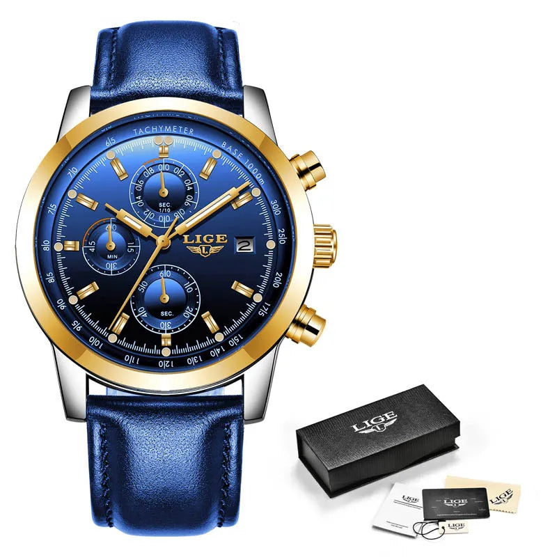 Men's Multifunctional Mesh Strap Quartz Watch