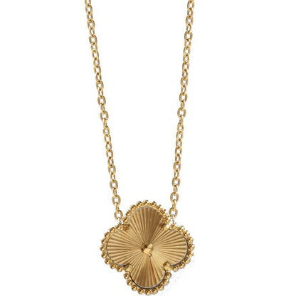 Trendy Four-Leaf Clover Choker Necklace Set for Women