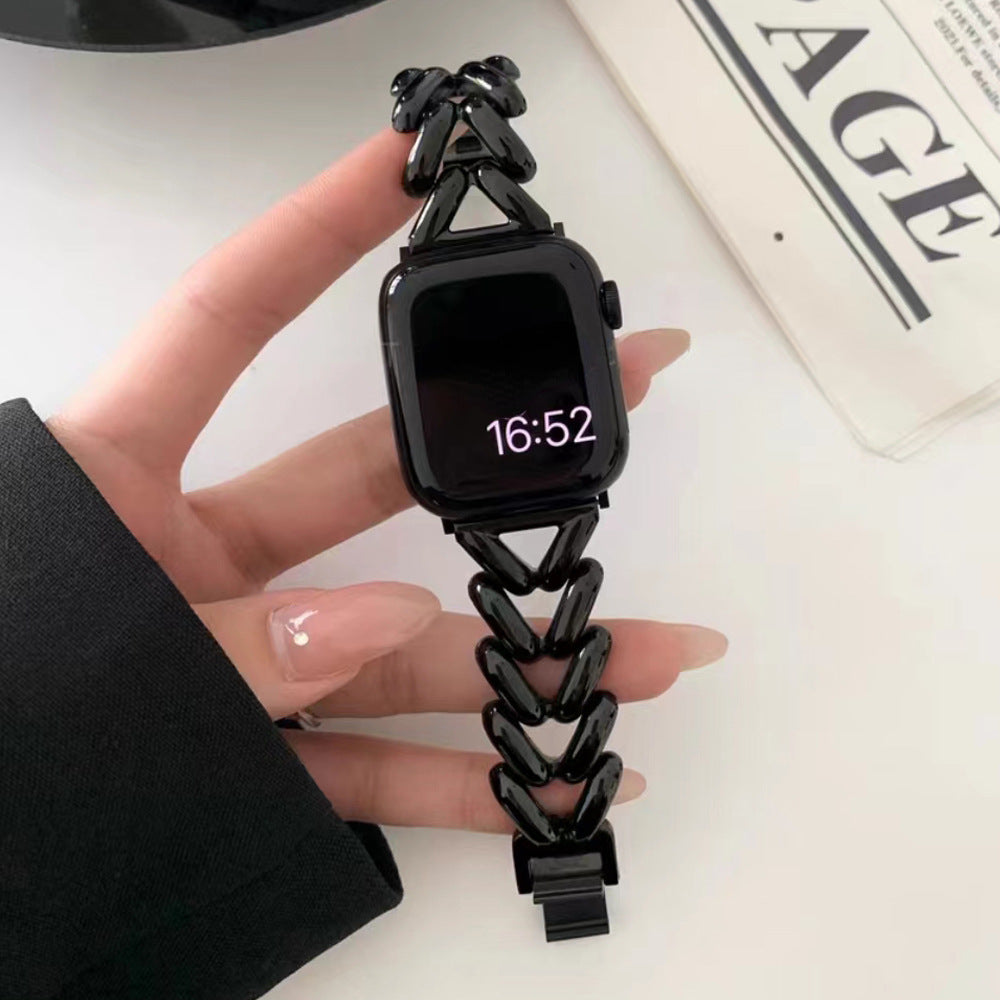 Denim Chain Metal Watch Band for Apple Watch 1-8